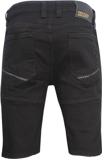 Men's Platinum Black Denim Shorts - Krush Clothing