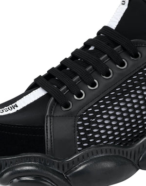 Men's Moschino Teddy Shoes Sneakers With Strap - Krush Clothing