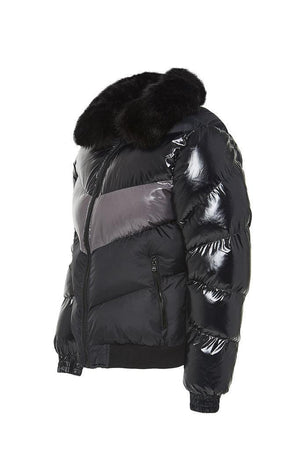Men's Big  Sugar Hill Puffer Jacket, Triple Black - Krush Clothing