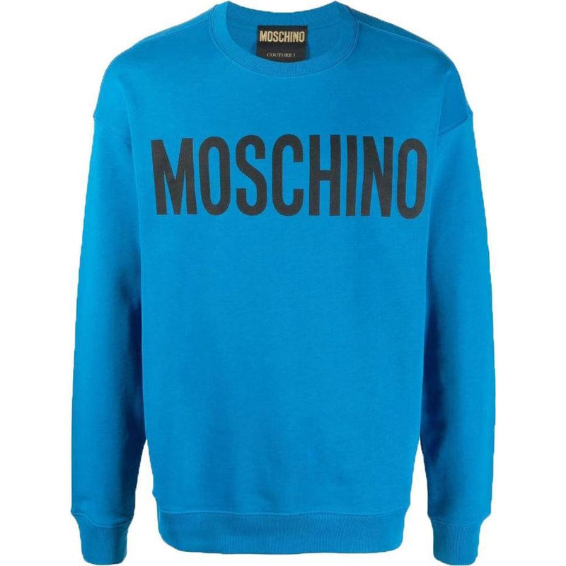 Men's Moschino Classic Logo Sweatshirt, Cobalt Blue - Krush Clothing