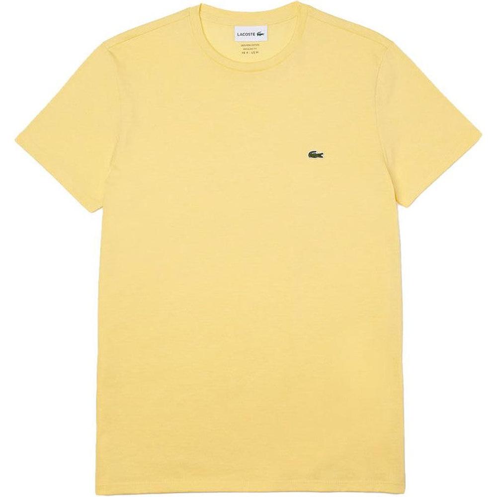 Men's Crew Neck Pima Cotton T-Shirt, Napolitan Yellow - Krush Clothing
