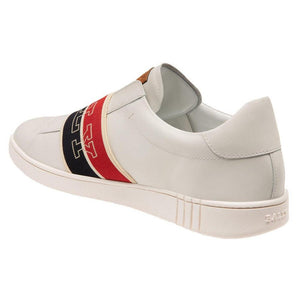 Men's Calf Wictor Leather Sneaker , White - Krush Clothing