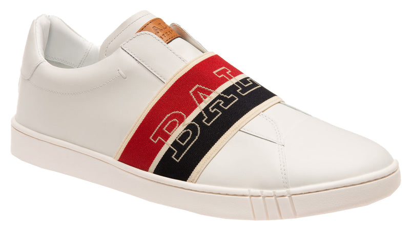 Men's Calf Wictor Leather Sneaker , White - Krush Clothing