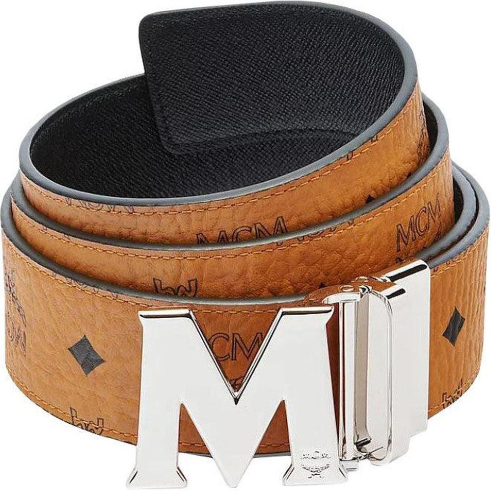 Men's MCM Belt Shiny Silver M Cobalt – Krush Clothing