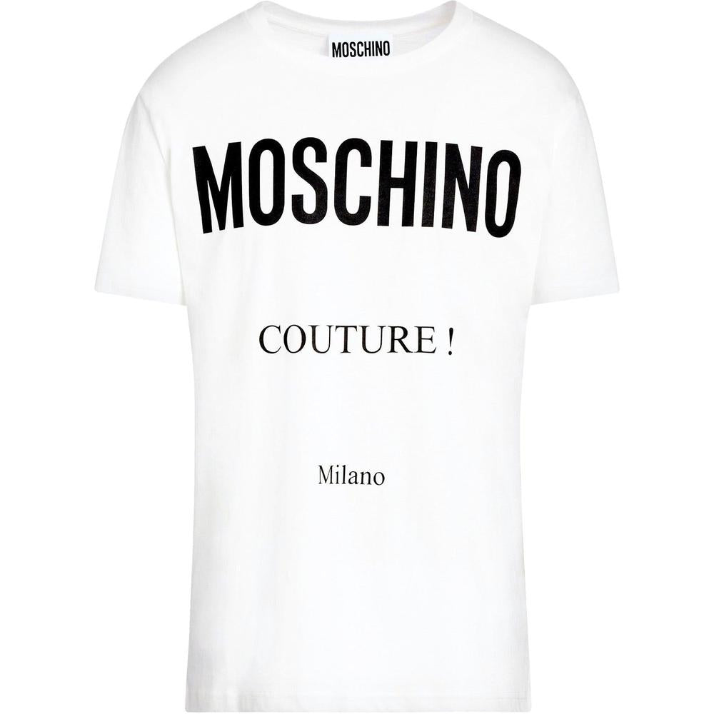 Men's Moschino Couture Slim-Fit Crew Tee, White - Krush Clothing