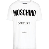 Men's Moschino Couture Slim-Fit Crew Tee, White - Krush Clothing