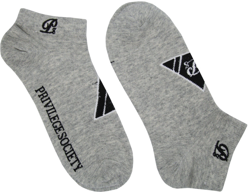PS Triangle Socks 2 Pack, Grey / Black - Krush Clothing