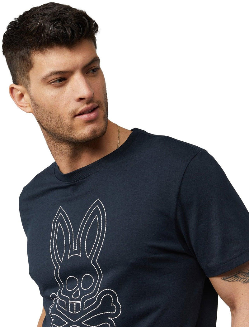 Men's Larkin Big Bunny Tee, Navy - Krush Clothing