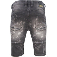 Men's Black Diamond Denim Shorts - Krush Clothing