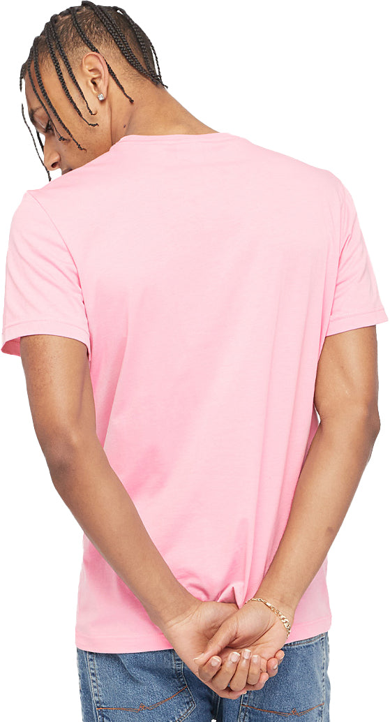 Men's Crew Neck Pima Cotton T-Shirt, Lotus Pink - Krush Clothing