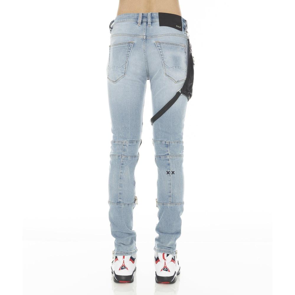 Men's 'Pollock' Punk Moto Stretch Jeans - Krush Clothing
