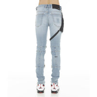 Men's 'Pollock' Punk Moto Stretch Jeans - Krush Clothing