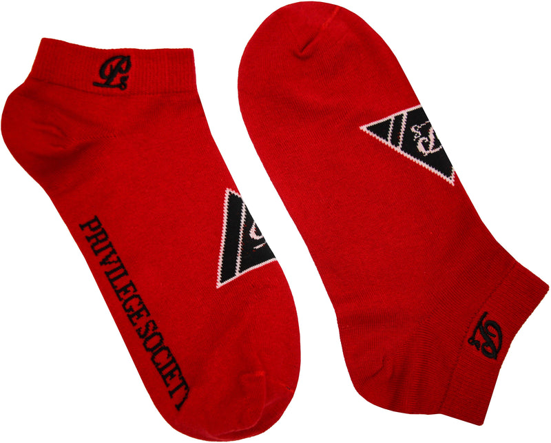 PS Triangle Socks 2 Pack, Black / Red - Krush Clothing