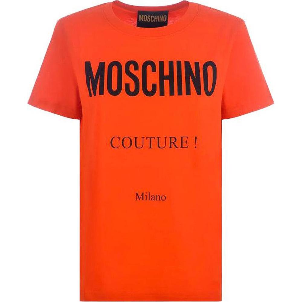 Men's Moschino Couture Slim-Fit Crew Tee, Orange - Krush Clothing