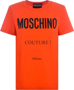 Men's Moschino Couture Slim-Fit Crew Tee, Orange - Krush Clothing