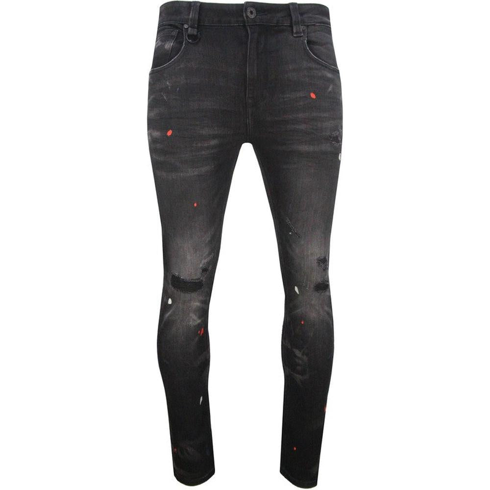 Privilege Society Black Drip Denim Jeans - Krush Clothing