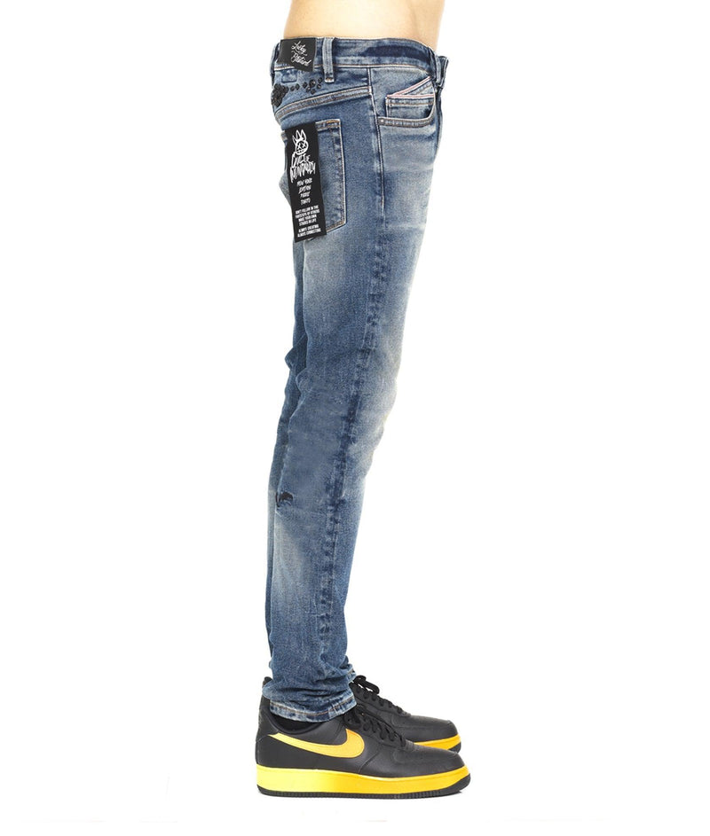Men's Punk Super Skinny Stretch Jeans - Krush Clothing