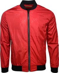 Monogram Wind Breaker Jacket --PS2125-MONO, Red - Krush Clothing