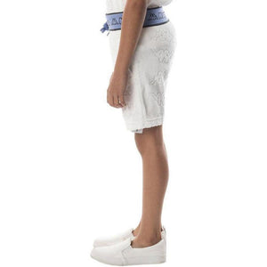 Kid's Logo Tape Eko Shorts, White/Blue/Black - Krush Clothing