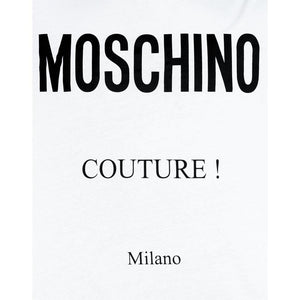 Men's Moschino Couture Slim-Fit Crew Tee, White - Krush Clothing