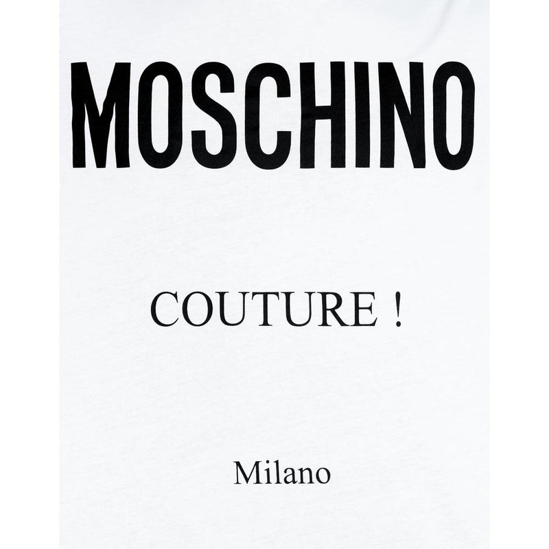 Men's Moschino Couture Slim-Fit Crew Tee, White - Krush Clothing