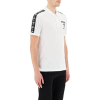 Men's Moschino Double Question Mark Piquet Polo, White - Krush Clothing