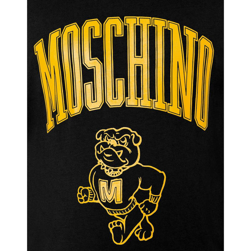 Men's Moschino Varsity Cotton Jersey T-Shirt, Black - Krush Clothing