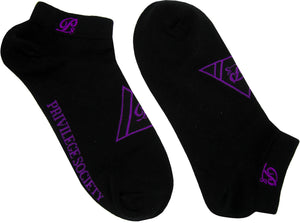 PS Triangle Socks 2 Pack, Black / Purple - Krush Clothing