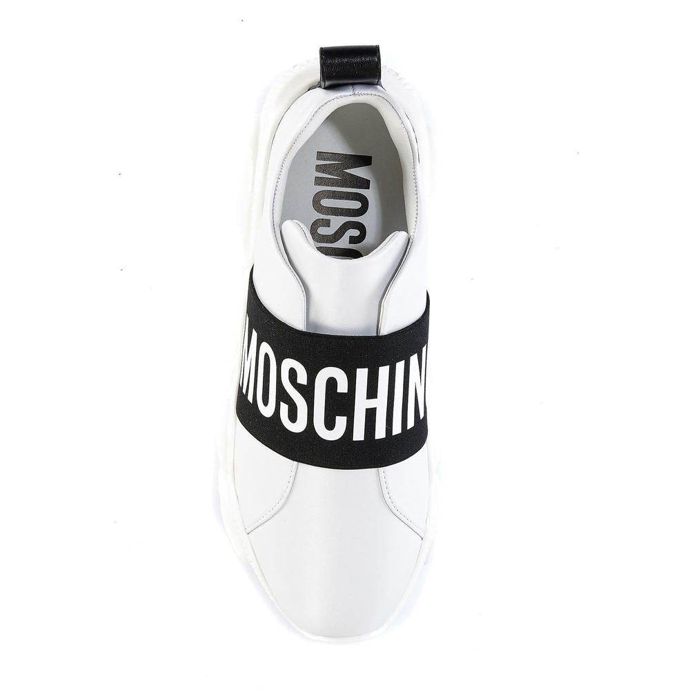 Women's Moschino Leather Teddy Sneakers - Krush Clothing