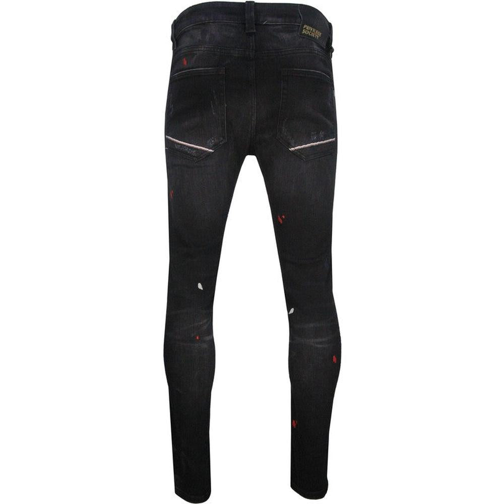 Privilege Society Black Drip Denim Jeans - Krush Clothing