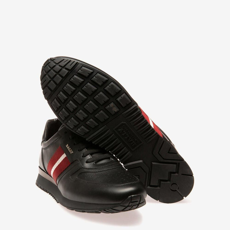 Men's Astel Plain Calf Leather Sneaker , Black - Krush Clothing
