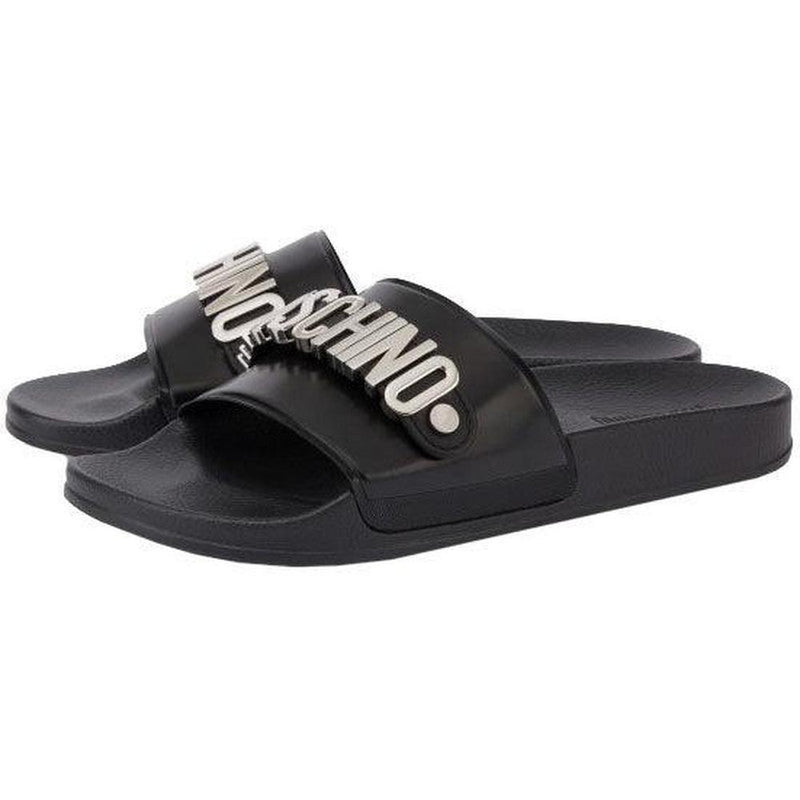 Men's Pool Slides In Pvc Lettering Logo - Krush Clothing