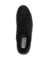 Men's Moschino Low Top Embroidered Sneaker - Krush Clothing