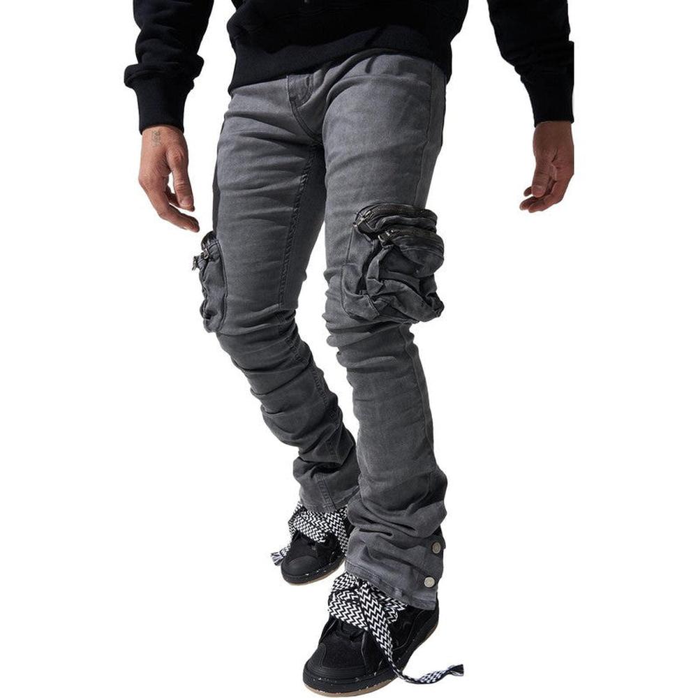 Men's "Cement" Stacked Jeans