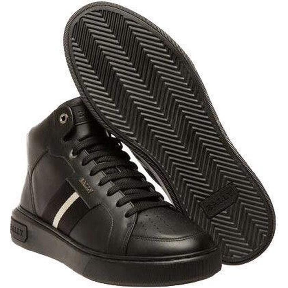 Men's Myles Leather Sneakers, Black - Krush Clothing