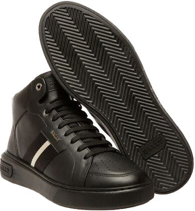 Men's Myles Leather Sneakers, Black - Krush Clothing