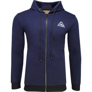 Premium 40 Below Velour Logo Hoodie PS9230201 , Navy / White - Krush Clothing