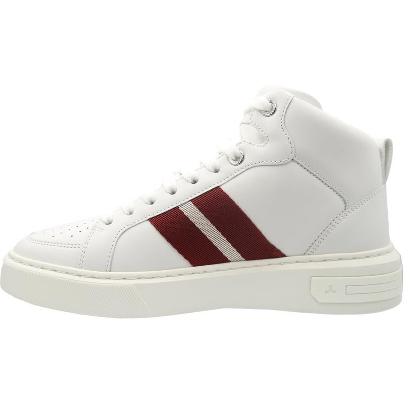Men's Myles Leather Sneakers, White - Krush Clothing