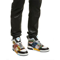 Men's Moschino Couture Metallic/Snakeskin High-Top Sneaker