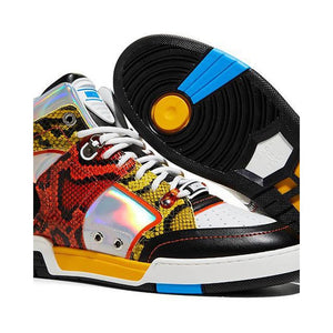 Men's Moschino Couture Metallic/Snakeskin High-Top Sneaker