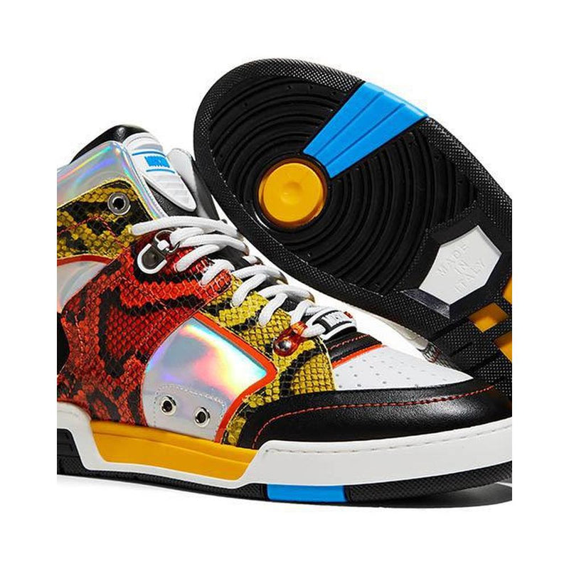 Men's Moschino Couture Metallic/Snakeskin High-Top Sneaker