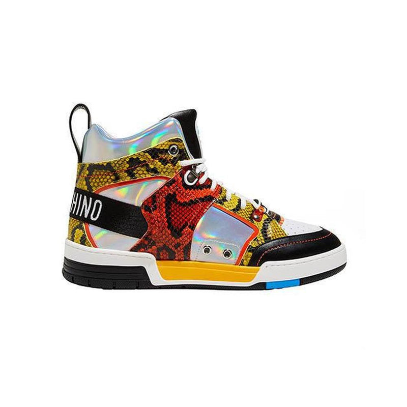 Men's Moschino Couture Metallic/Snakeskin High-Top Sneaker