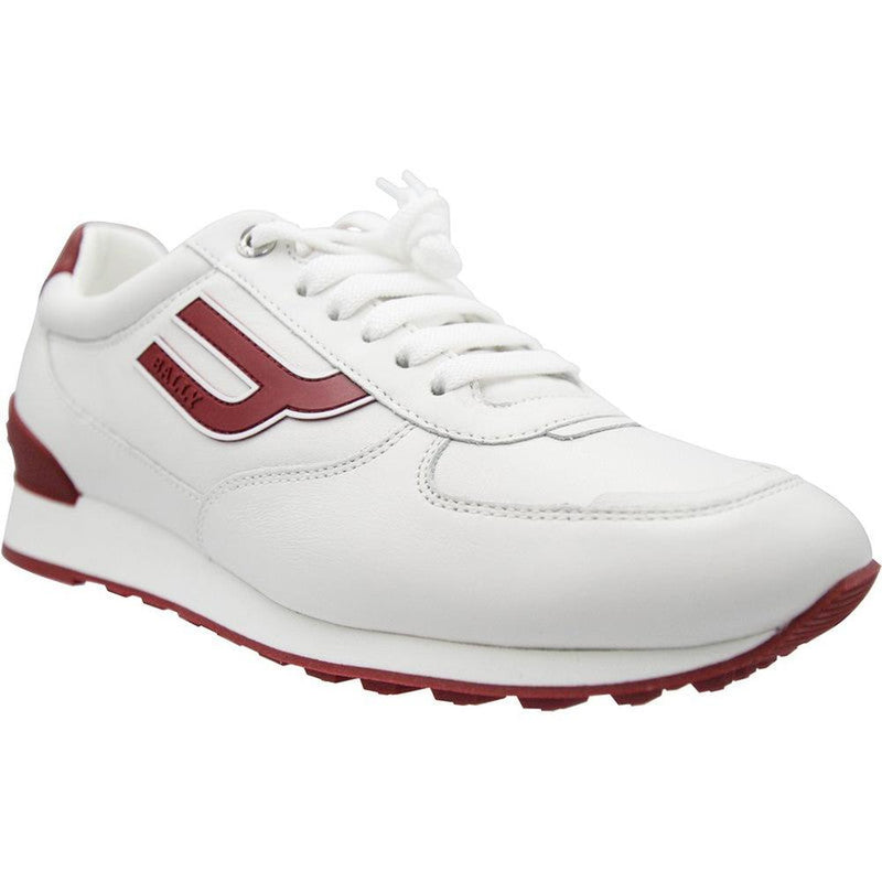 Men's GISMO Plain Calf Leather Sneaker, White - Krush Clothing