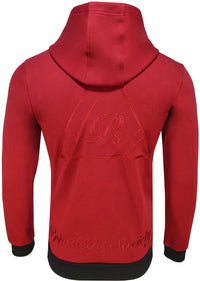 Premium 40 Below Velour Logo Hoodie PS9230201 , Red / Black - Krush Clothing